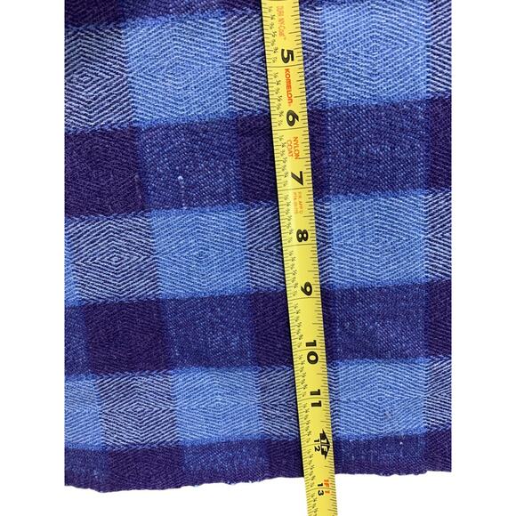 Set of 4 20 x 13 Inch Placemats Blue Buffalo Check Plaid Table Linens - Picture 7 of 9